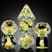 Animal Resin Dice 16mm Resin DND Dice Set Wholesale Polyhedral DND Resin Dice Set D4 D6 D8 D10 D12 D20 d&d Custom Gaming Dice Animal Core Dice for DND RPG MTG Table Games
