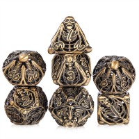 Skull Hollow Metal Dice 18mm, Hollow Skull Metal Dice Set D&D d4 d6 d8 d10 d12 d20 d% Polyhedral DND Dice for Role-Playing RPG dice Games